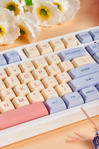Cute Marsmallow Theme PBT XDA Keycap Set