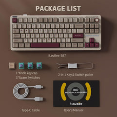 iLovBee B87 Retro Mechanical Keyboard - KeyArtisan