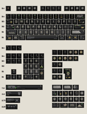 Cool Maya Aztec Theme Backlit Keycap Set for Mechanical Keyboard
