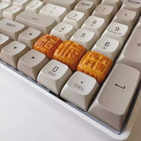 Cute Mooncake Theme Artisan Resin Keycap