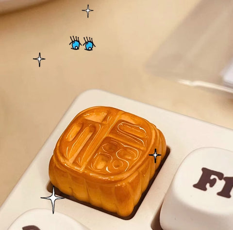 Cute Mooncake Theme Artisan Resin Keycap