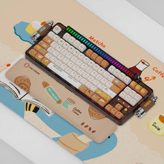 KeysMe Lunar 01 Mechanical Keyboard - Caramel Latte - KeyArtisan