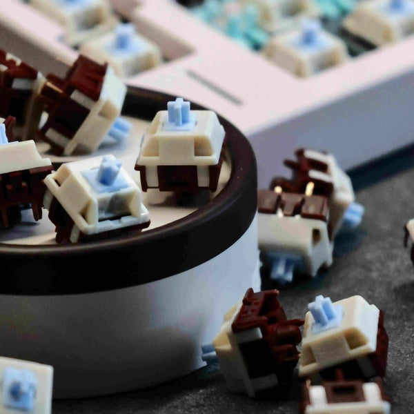 KSLAB x HMX Coconut Blue Latte Linear Switch - KeyArtisan