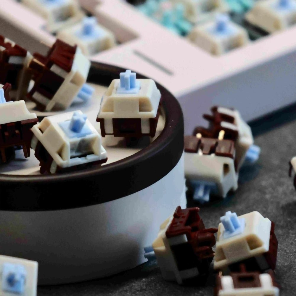 KSLAB x HMX Coconut Blue Latte Linear Switch - KeyArtisan