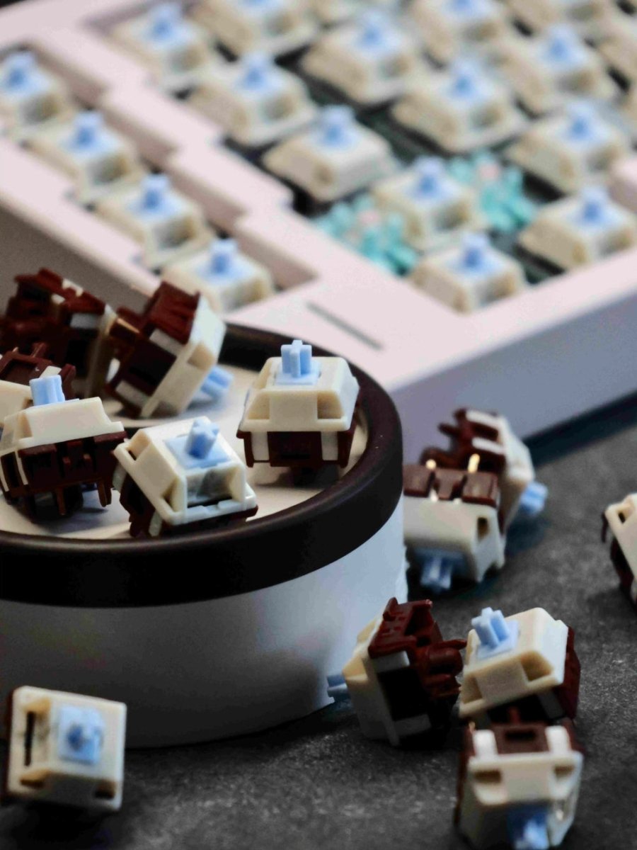 KSLAB x HMX Coconut Blue Latte Linear Switch - KeyArtisan