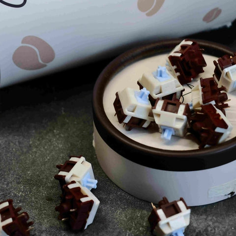 KSLAB x HMX Coconut Blue Latte Linear Switch - KeyArtisan