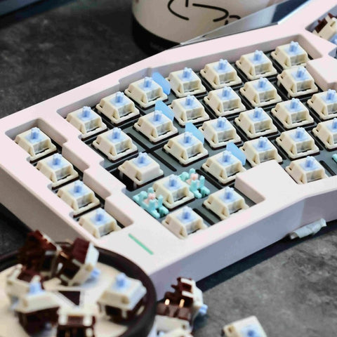 KSLAB x HMX Coconut Blue Latte Linear Switch - KeyArtisan