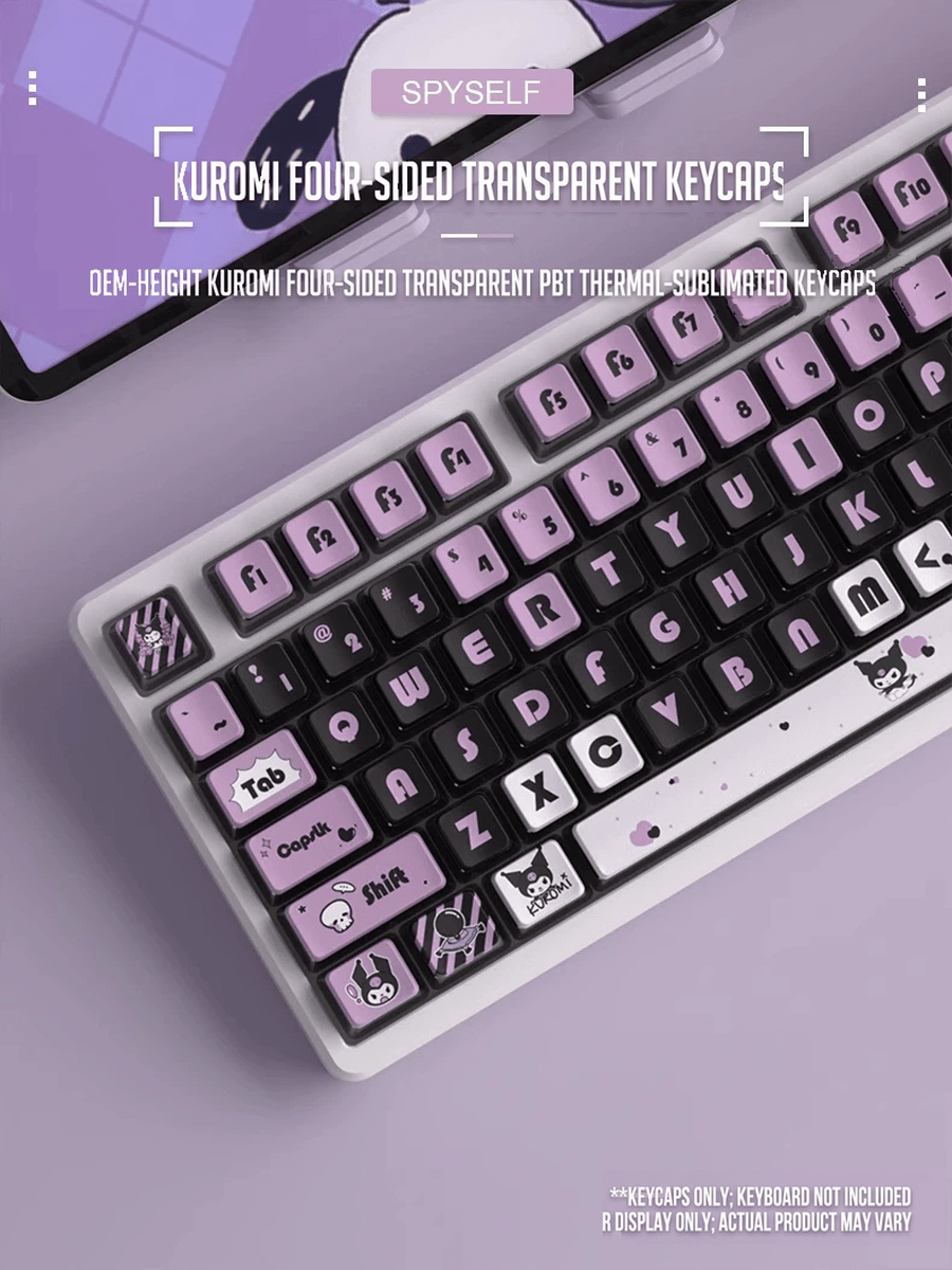 Kuromi Translucent Pudding Keycap Set - KeyArtisan