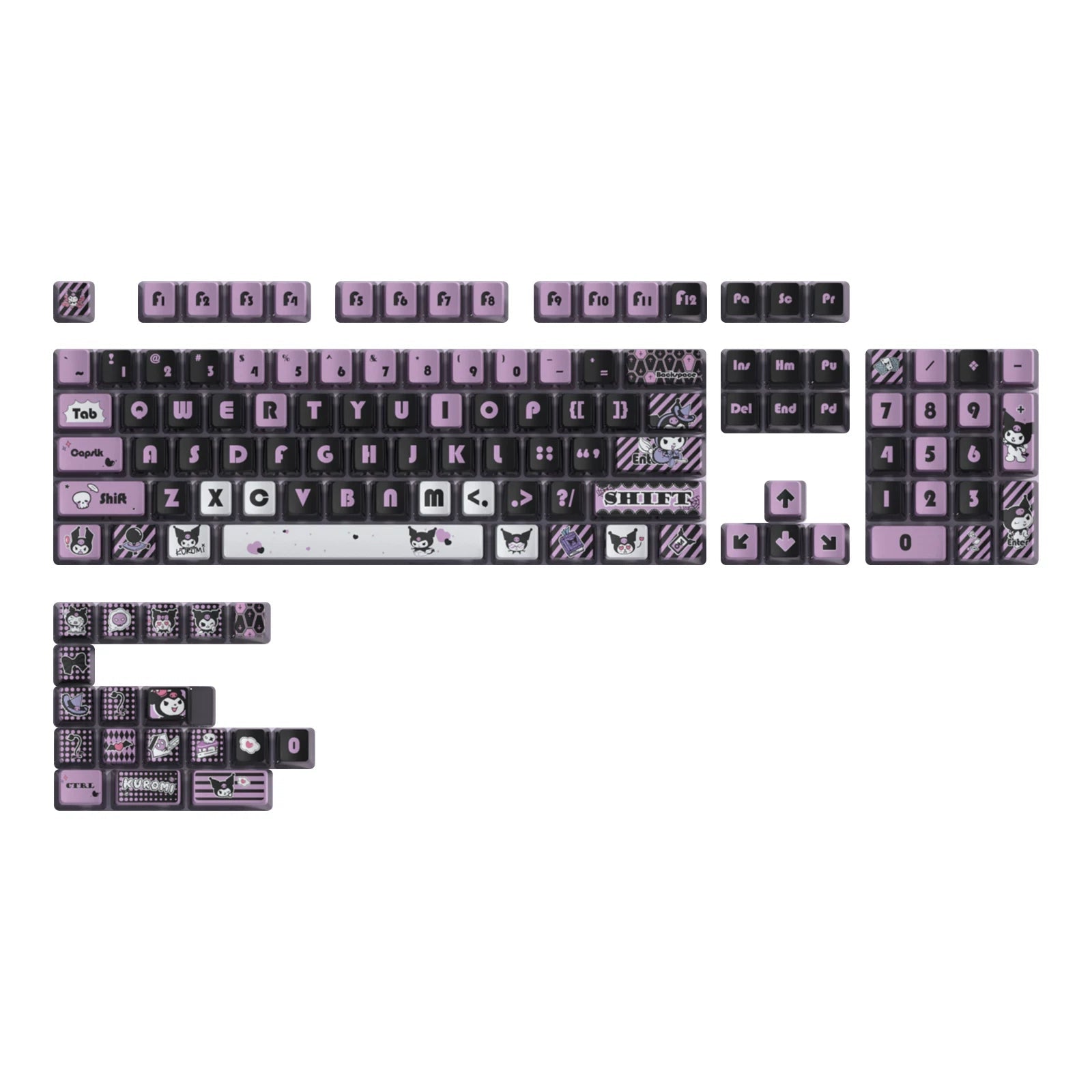 Kuromi Translucent Pudding Keycap Set - KeyArtisan