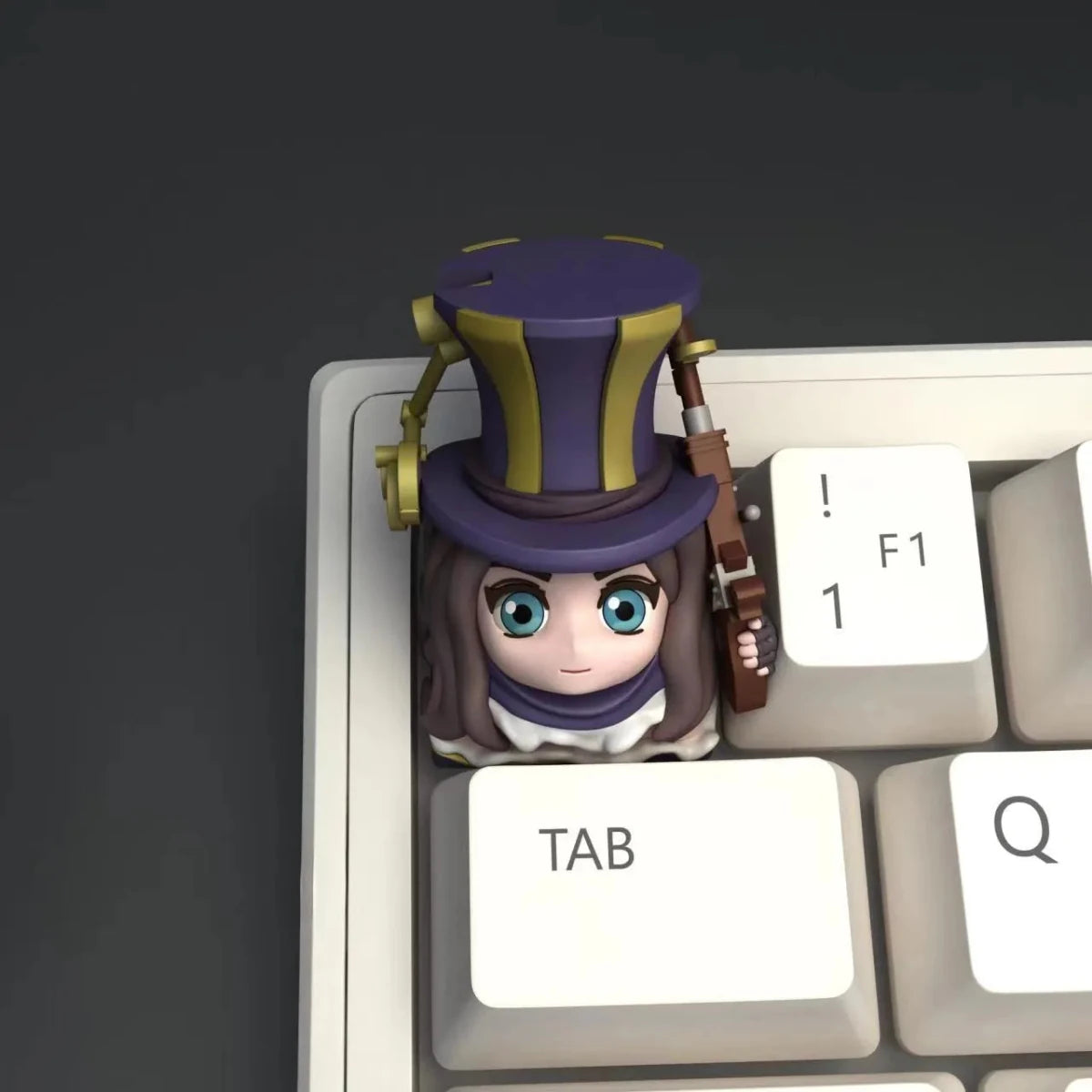 League of Legends: Chibi Version Caitlyn Keycap - KeyArtisan