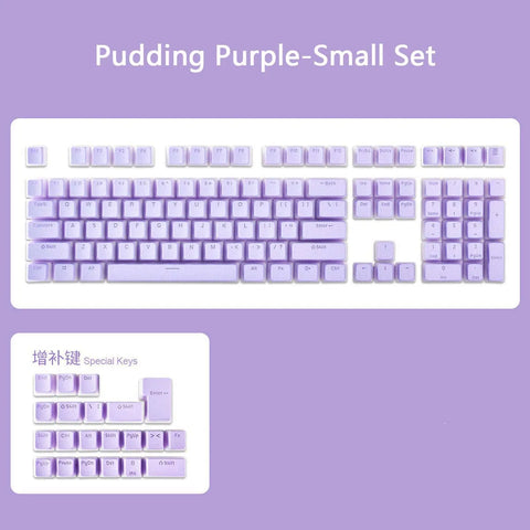 129 Keys Pudding Keycaps Purple
