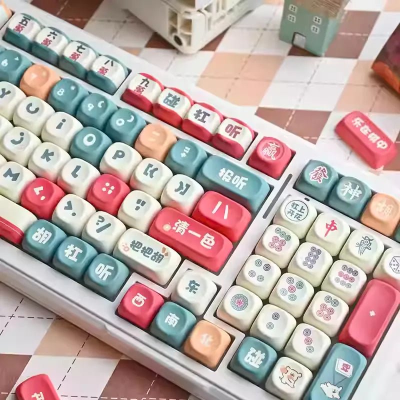 Mahjong Puppy Theme Keycap Set - KeyArtisan