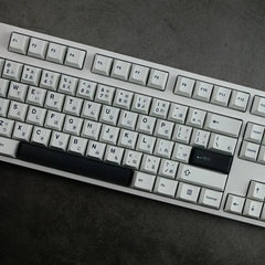 Minimalist Black & White Japanese Keycap Set - KeyArtisan