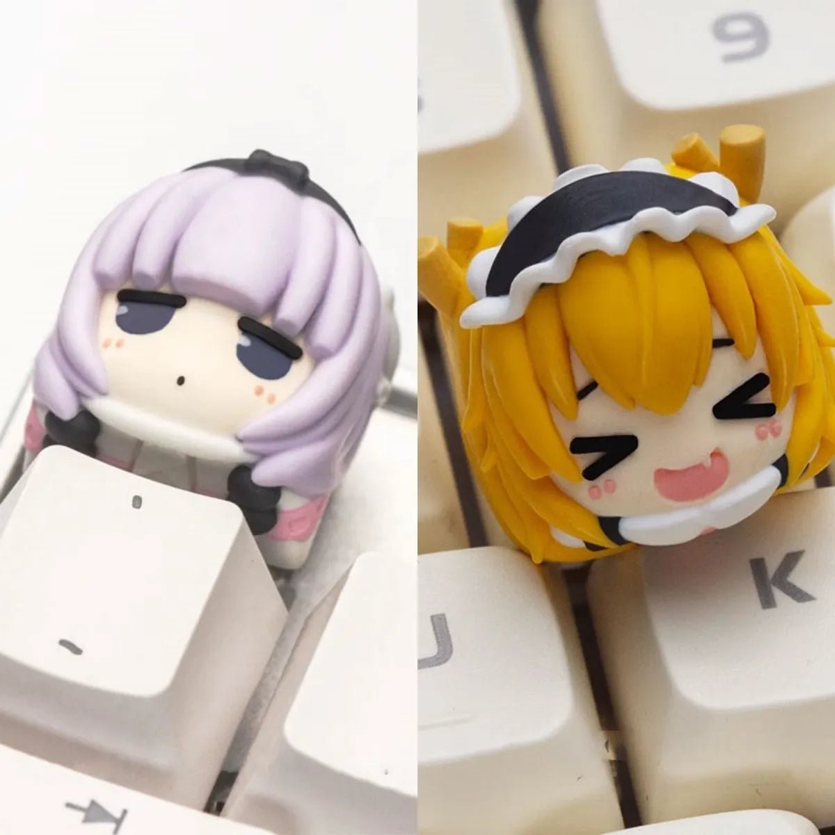 Miss Kobayashi’s Dragon Maid Kanna & Tohru Keycaps - KeyArtisan