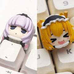Miss Kobayashi’s Dragon Maid Kanna & Tohru Keycaps - KeyArtisan