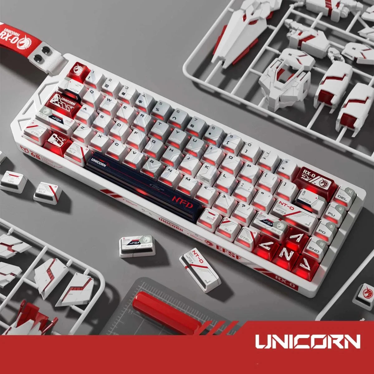 Mobile Suit Gundam: RX - 0 Unicorn Gundam Keycap Set - KeyArtisan