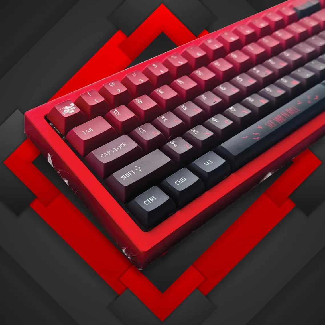 "New Blood" Artisan Red Gradient Keycap Set - KeyArtisan