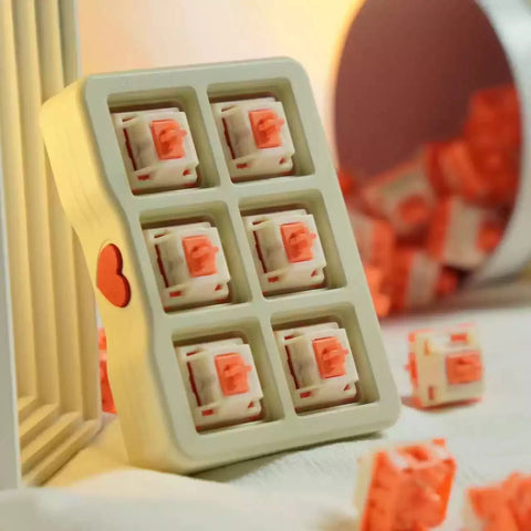 Orange Cat Linear Switch – Smooth Typing & Gaming Feel - KeyArtisan