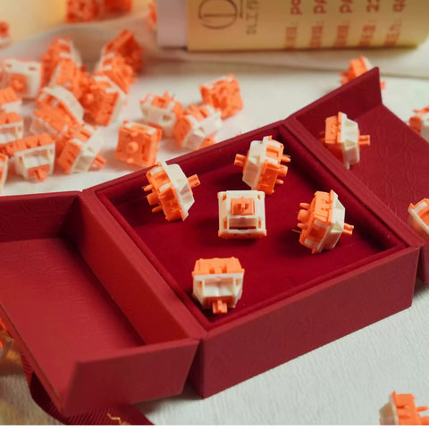 Orange Cat Linear Switch – Smooth Typing & Gaming Feel - KeyArtisan