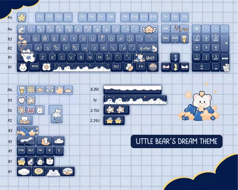 Little Bear’s Dream Theme Keycap Set
