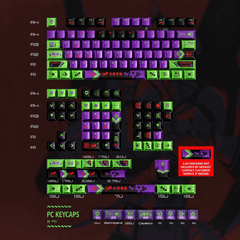 PIIFOX Eva Unit-01 Metallic Style Keycap Set - KeyArtisan