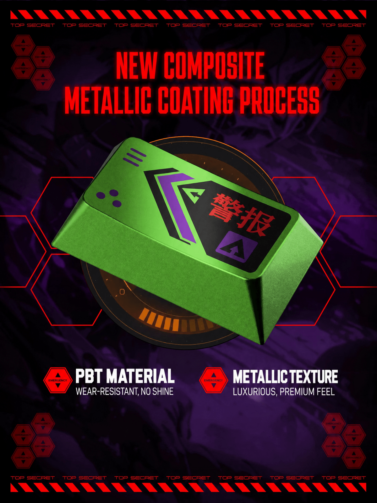 PIIFOX Eva Unit-01 Metallic Style Keycap Set - KeyArtisan