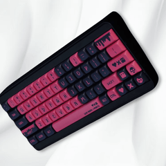 Pink Love Death & Robots Theme Keycap Set - KeyArtisan