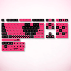 Pink Love Death & Robots Theme Keycap Set - KeyArtisan