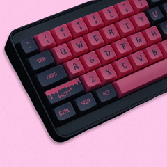 Pink Love Death & Robots Theme Keycap Set - KeyArtisan