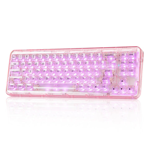 YUNZII X71 Clear Mechanical Keyboard - Tri-Mode