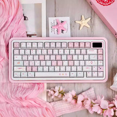 Pixel Miffy Bunny Theme Pink Keycap Set - KeyArtisan