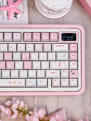 Pixel Miffy Bunny Theme Pink Keycap Set - KeyArtisan