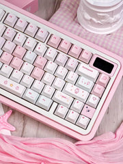 Pixel Miffy Bunny Theme Pink Keycap Set - KeyArtisan