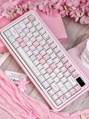 Pixel Miffy Bunny Theme Pink Keycap Set - KeyArtisan