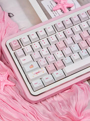Pixel Miffy Bunny Theme Pink Keycap Set - KeyArtisan