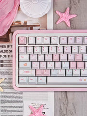 Pixel Miffy Bunny Theme Pink Keycap Set - KeyArtisan