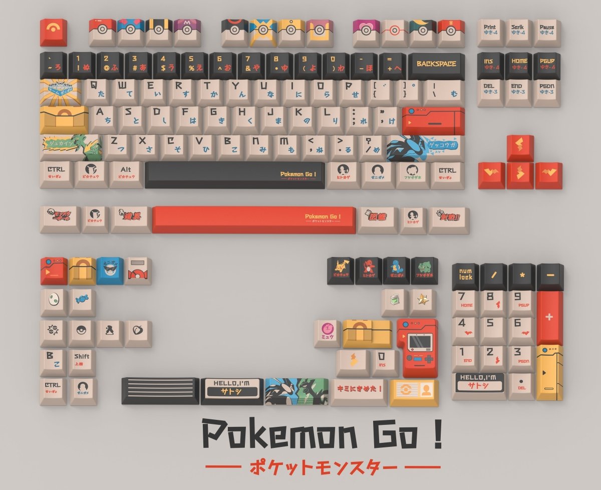 Pokemon Theme Japanese Anime Keycap Set - KeyArtisan