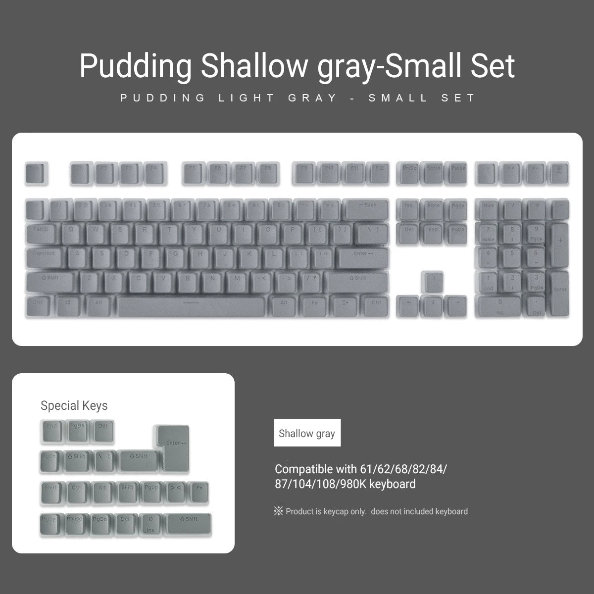 Pudding Backlit PBT OEM ISO Keycap Set - KeyArtisan