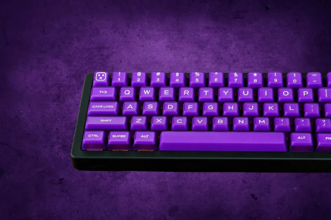 Purple Semi - Transparent PBT Keycap Set - KeyArtisan