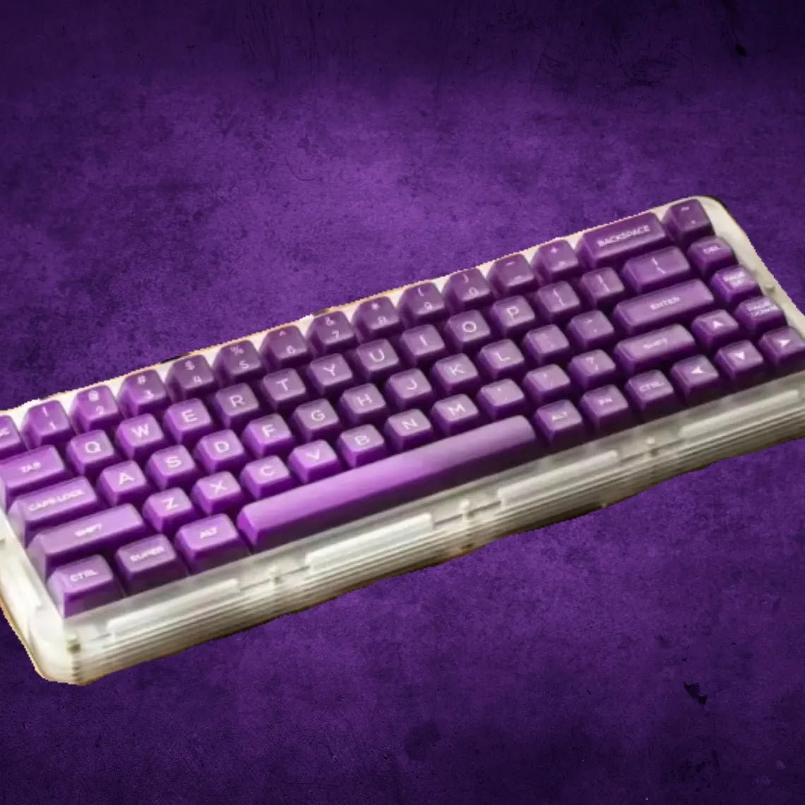 Purple Semi - Transparent PBT Keycap Set - KeyArtisan