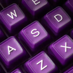 Purple Semi - Transparent PBT Keycap Set - KeyArtisan