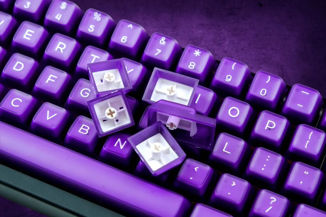 Purple Semi - Transparent PBT Keycap Set - KeyArtisan
