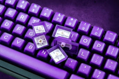 Purple Semi - Transparent PBT Keycap Set - KeyArtisan