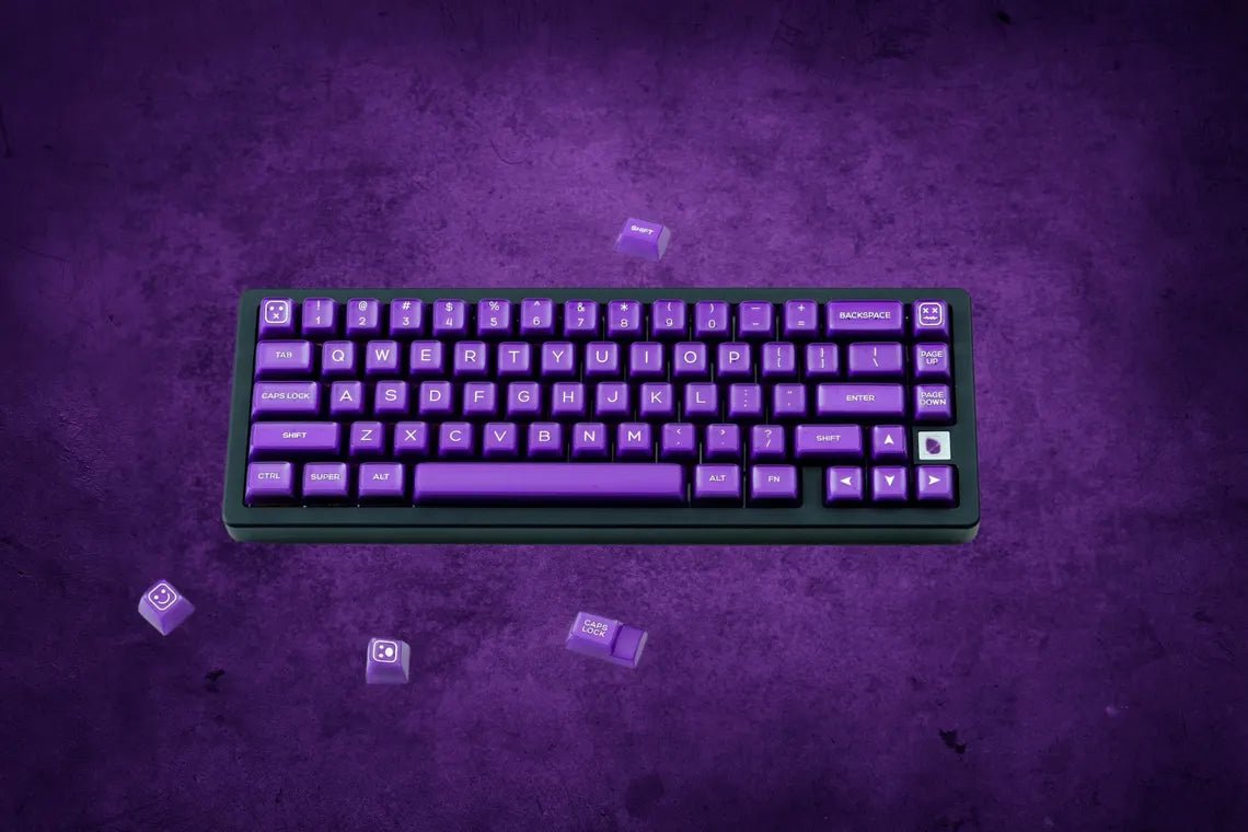 Purple Semi - Transparent PBT Keycap Set - KeyArtisan