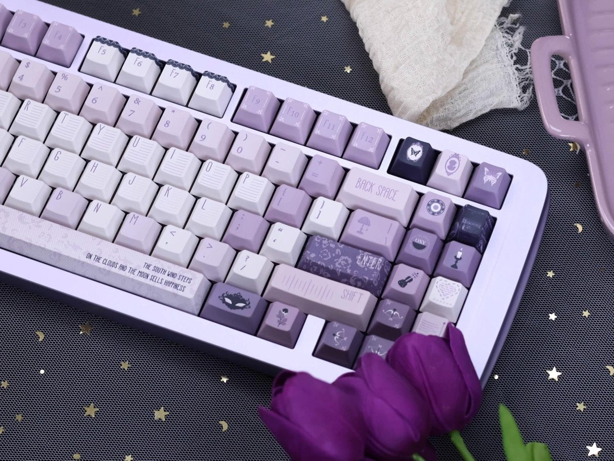 Purple Violet Theme Artisan Keycap Set - KeyArtisan