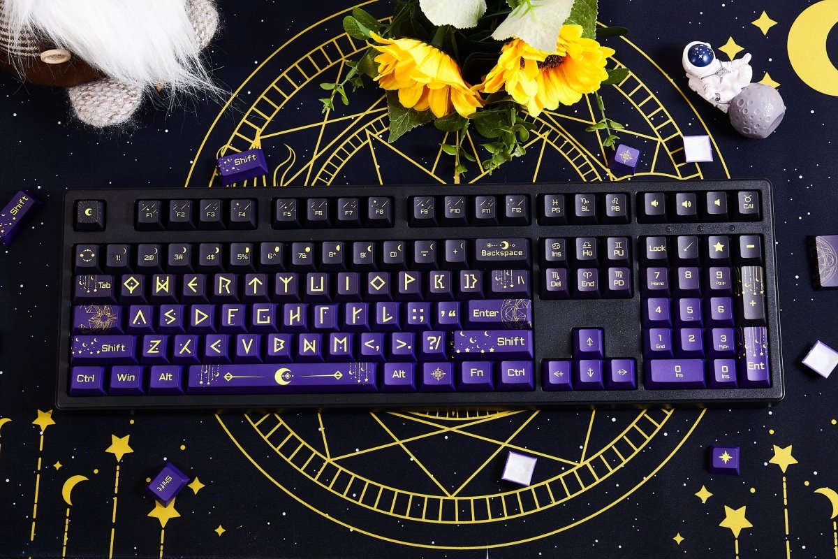 Purple Zodiac Theme Gradient Keycap Set - KeyArtisan