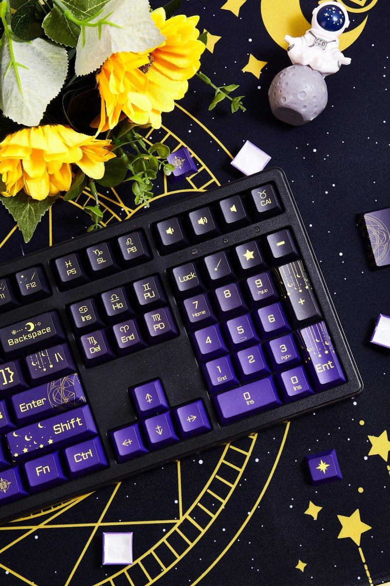 Purple Zodiac Theme Gradient Keycap Set - KeyArtisan