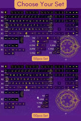 Purple Zodiac Theme Gradient Keycap Set - KeyArtisan