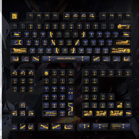 Mobile Suit Gundam: RX-0 Unicorn 02 Banshee OEM Keycap Set