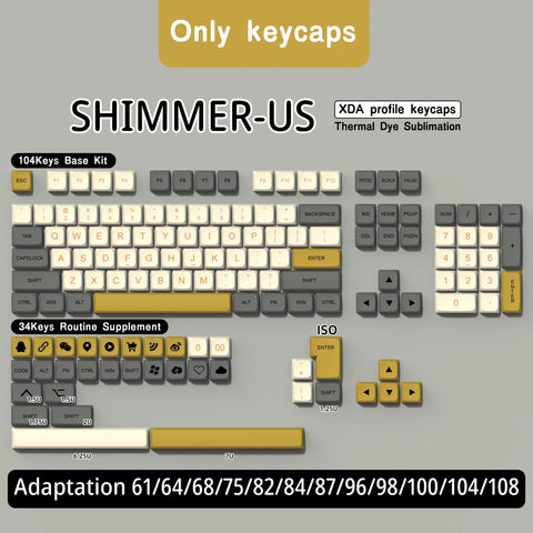 Shimmer XDA Profile PBT Keycaps for MX Switches